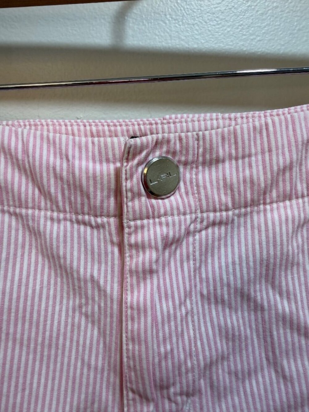 Lauren Ralph Lauren Active Cropped Pants 6P Vintage Seersucker 1990s Vintage - Picture 5 of 8